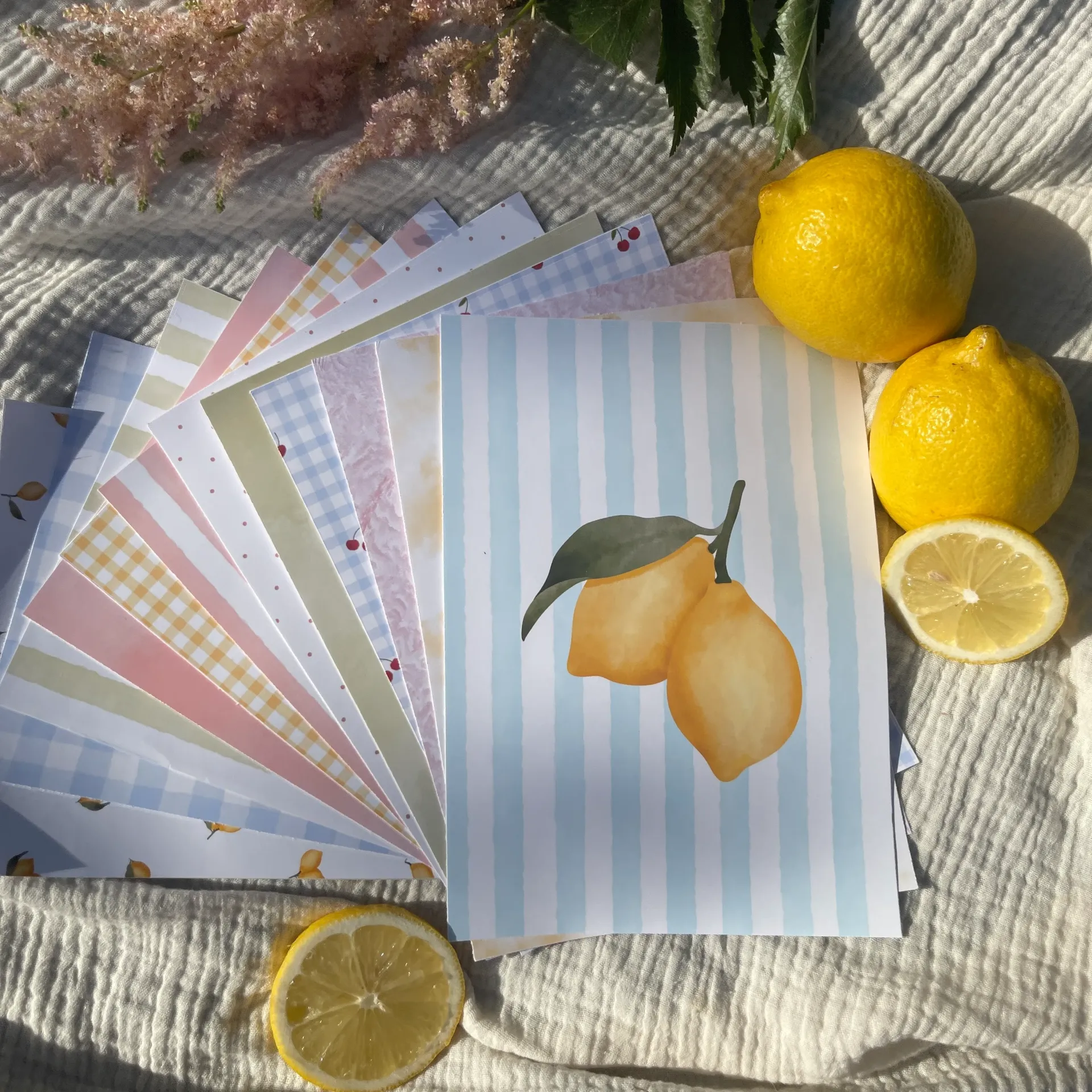 Pack scrapbook paper adhésif A5 – Collection “SUMMER ARCHIVES”